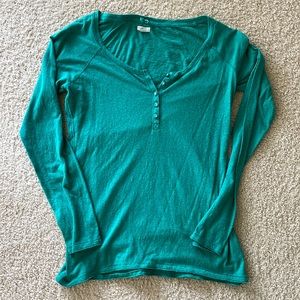 Teal long Sleeve Aerie Shirt